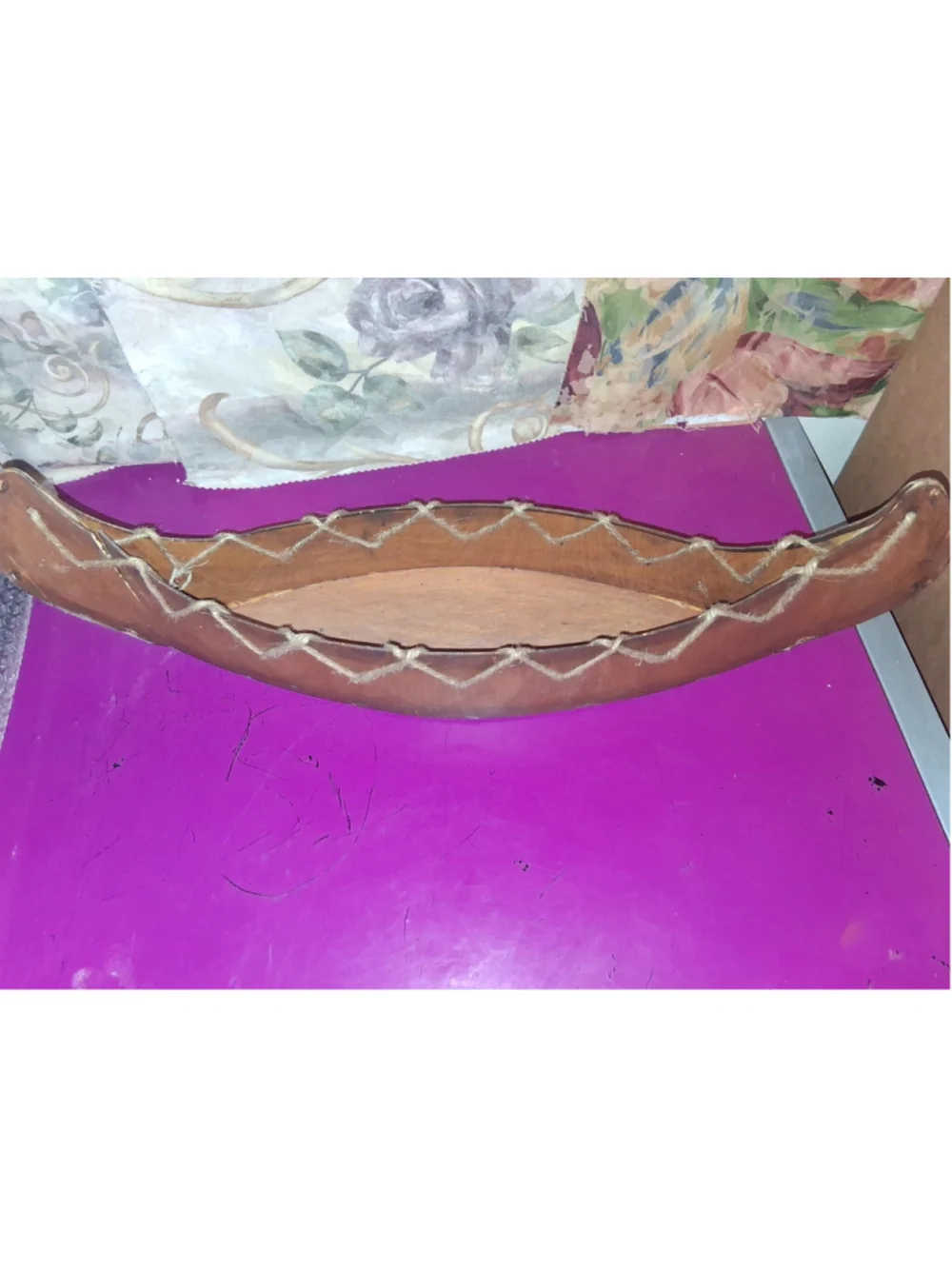 Wooden Adirondack Canoe Decorative Collectible 18